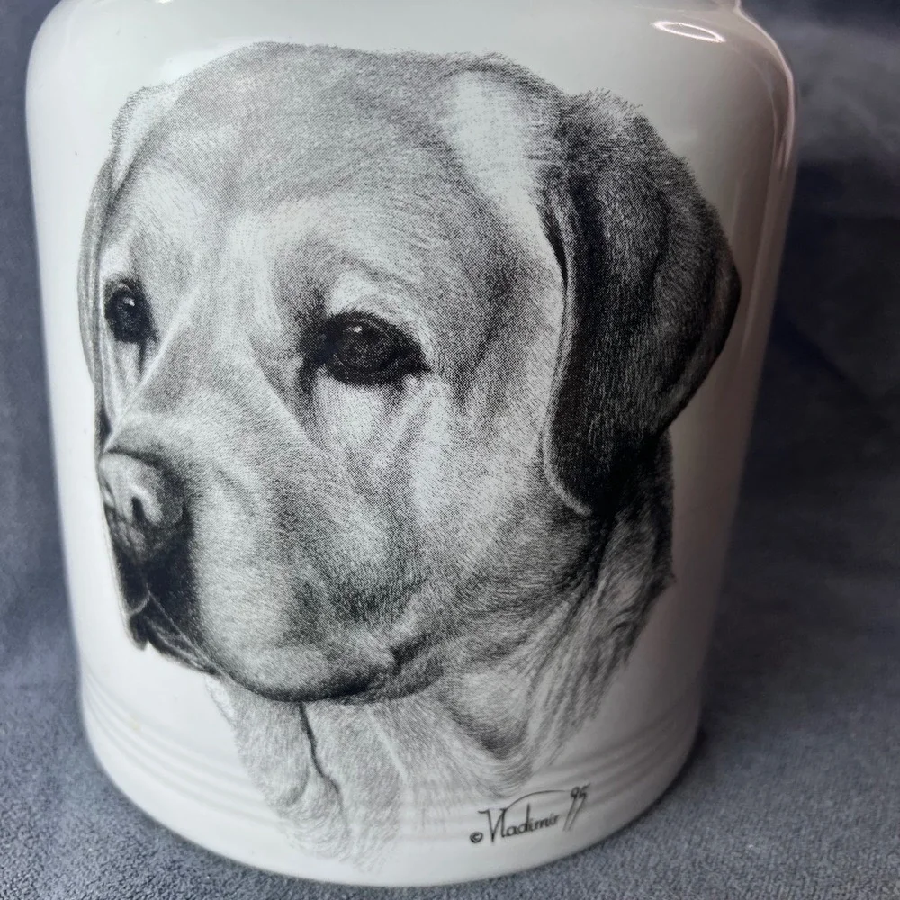 Rosalinde Labrador Retriever Porcelain Treat Cookie Jar Vladimir Tzenov‎ 95